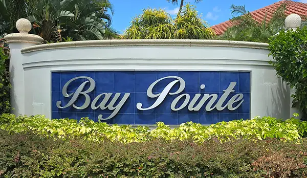 Bay Pointe entrance sign