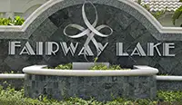 Fairway Lake entrance sign