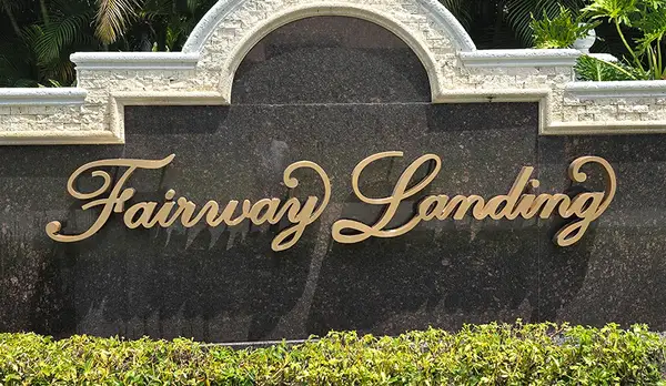 Fairway Landing entrance sign