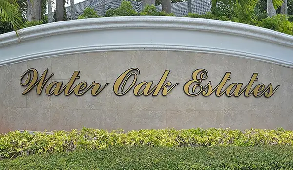 Water Oak Estates entrance sign